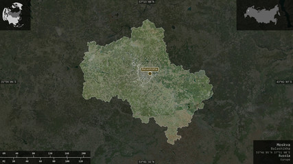 Moskva, Russia - composition. Satellite