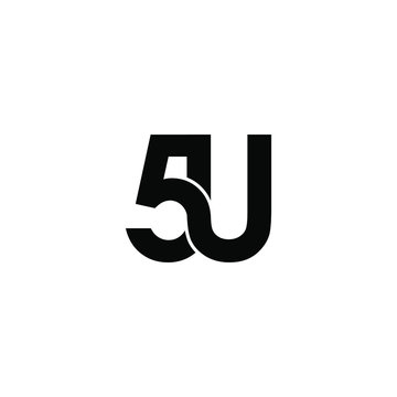 5u letter original monogram logo design