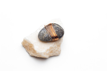 Small stones on background