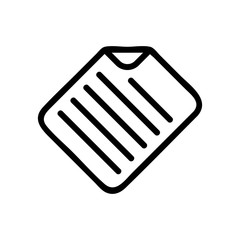 wrapped edge of napkin icon vector. wrapped edge of napkin sign. isolated contour symbol illustration