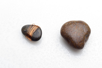 Small stones on background