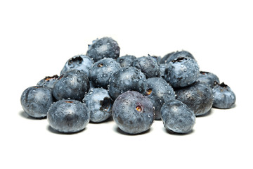 Blueberries isolated on white background