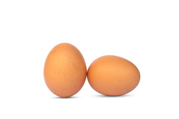 Egg chicken is a highly nutritious food separate on a white background.