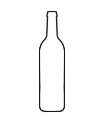 glass wine bottle icon shape symbol. Vector illustration image. Isolated on white background.