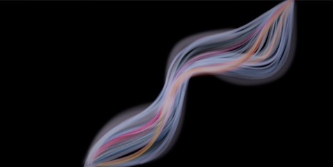 abstract colorful smoke on black