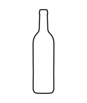 glass wine bottle icon shape symbol. Vector illustration image. Isolated on white background.
