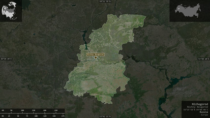 Nizhegorod, Russia - composition. Satellite