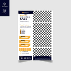 Elegant Real Estate Flyer Home for Sale for Modern Home Interior Design Editable Vector Template