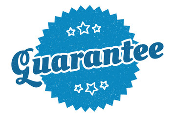 guarantee sign. guarantee round vintage retro label. guarantee