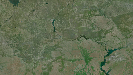 Nizhegorod, Russia - outlined. Satellite