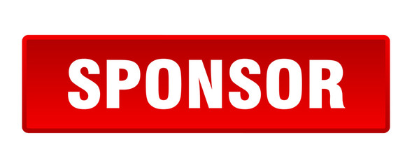 sponsor button. sponsor square red push button