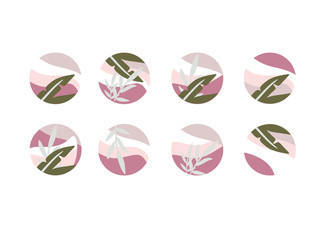 Highlights of Cover Stories with abstract flowers 