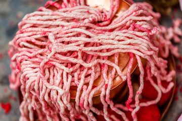 Sacred Colorful Thread at Janai Purnima Festival