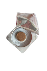 Veterinarian medication pill for pet on white background.