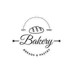 Creative Bakery Concept Logo Design Template, Badges