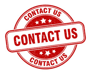 contact us stamp. contact us round grunge sign. label