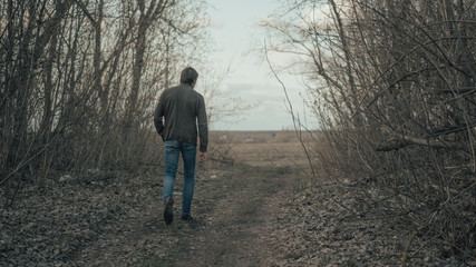 Fototapeta premium walking in the field