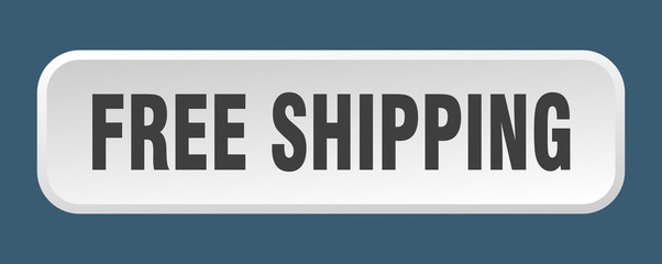 free shipping button. free shipping square 3d push button