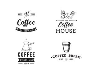 Set of Coffee Logo, Badges, Emblem