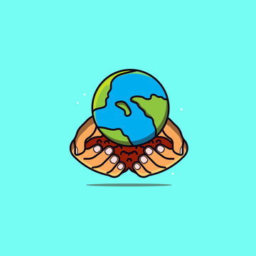 Save earth vector illustration