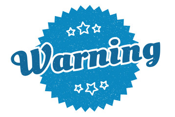 warning sign. warning round vintage retro label. warning