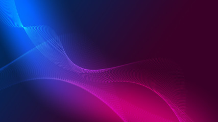 Ultraviolet abstract futuristic background. Neon wave equalizers, neon glow.
