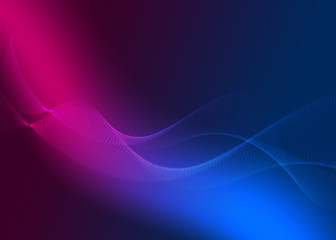 Ultraviolet abstract futuristic background. Neon wave equalizers, neon glow.