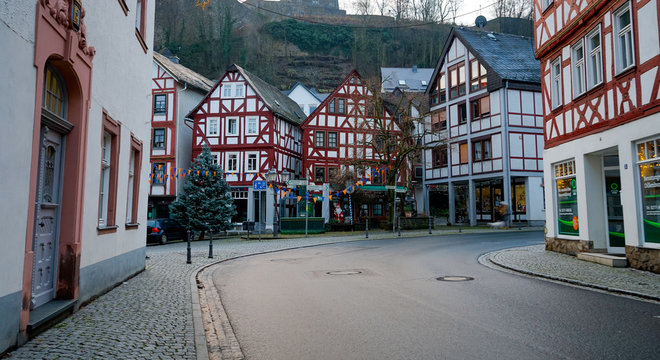 View of the old town district at Dillenburg