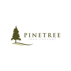 Pines Tree Logo Design Template