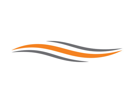 Abstract Swoosh Logo Design Template