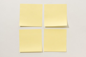 Yellow Sticky Notes on a White Background