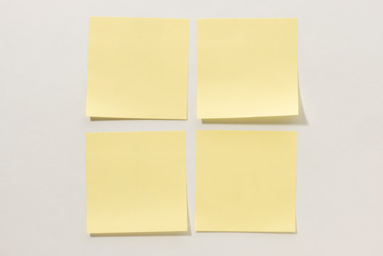 Yellow Sticky Notes on a White Background