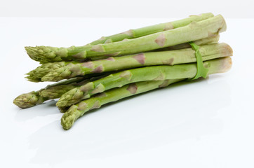 A bundle of green asparagus