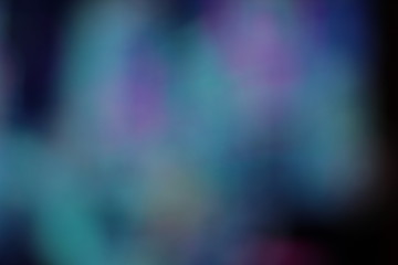 Abstract blurred neon background, closeup, bokeh