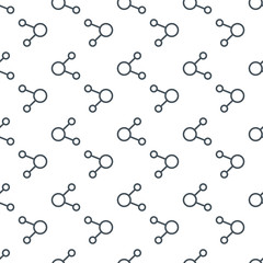 Black Share icon isolated seamless pattern on white background. Share, sharing, communication pictogram, social media, connection, network, distribute sign. Vector Illustration