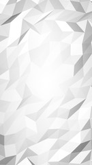 Obraz premium White abstract background. Lowpoly backdrop. Crumpled paper. 3D illustration
