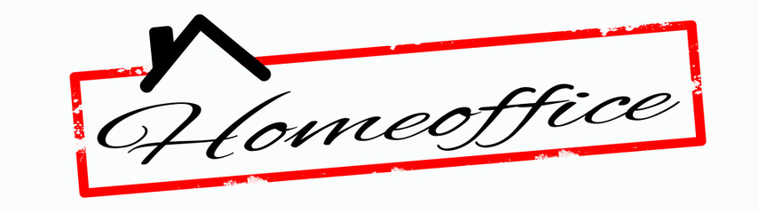 Red / black stamp with the words 