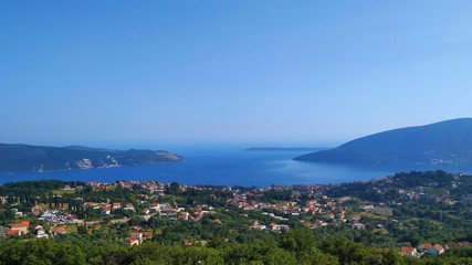 view of the sea from the mountain