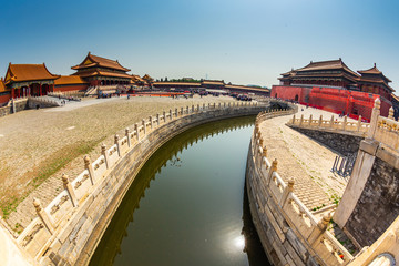 Fototapeta na wymiar Inside the Forbidden City in Beijing
