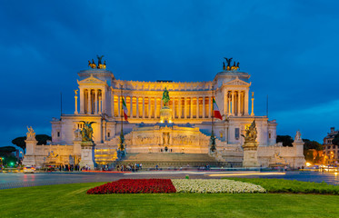 Monument Vittorio Emanuele II or Altar of the Fatherland in Rome.