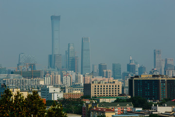 An evening view of modern Beijing