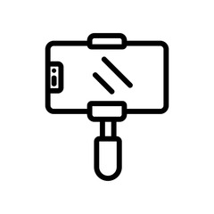 phone holder for pictures icon vector. phone holder for pictures sign. isolated contour symbol illustration