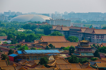The architecture of the Forbidden City in Beijing