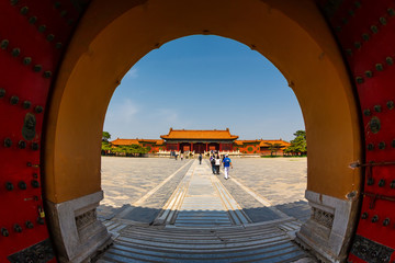 The picturesque courtyard inside the Forbidden City in Beijing