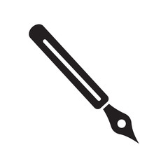 fountain pen icon design, flat style trendy collection