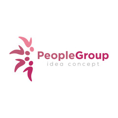 People Concept Logo Design Template