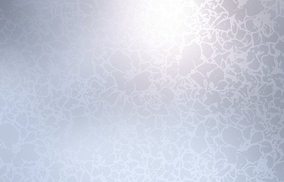 Flare on silver pattern background. Glowing grey metal texture.