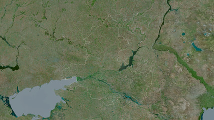 Rostov, Russia - outlined. Satellite