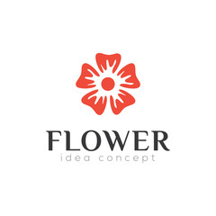 Obraz premium Flower Concept Logo Design Template