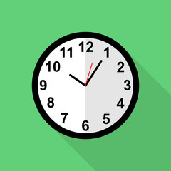 Classic clock icon, Five minutes past ten o'clock